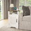 Accent Wood Tall White Night Stands Cabinet Side Tables Bedroom with Charging Station Living Room W1828137430