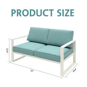 Hot Sale Aluminum Comfy 2 Seat Twin Green Couch Patio Couches for Outdoor Furniture W1828140362