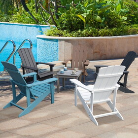 White Outdoor Loungers Set of 2 Adirondack Patio Chair Set for Deck Outside Pool Garden W1828P147981