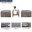 Brown Wicker Rattan Coffee Table Small Ottoman Furniture Set Outdoor Foot Stool Ottoman for Living Room Garden Pool Patio W1828P148586