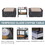 Garden Outdoor Grey Ottoman Patio Ottomans and Footstools Furniture Set with Coffee Table Rattan Wicker W1828P150080