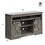 3 Level Adjustable Shelves Barn Door Light Gray Wood TV Stands Kitchen Cabinets for Storage with Doors Living Room W1828P151797