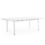 Tall Long Aluminum White Table Patio Adjustable Stretch Dining Table Square Modern W1828P162466