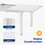 Tall Long Aluminum White Table Patio Adjustable Stretch Dining Table Square Modern W1828P162466