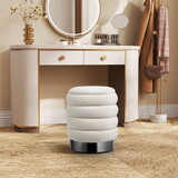 New White Ottoman Bench Foot Stools Small Round Storage Ottoman with Storage for Living Room Ca117 Foam Plush W1828P162622