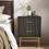 MDF Wood Brown Nightstand Small Cabinet Side Tables Bedroom Night Stand with Drawers 2 Modern