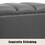 Dark Gray Tech Fabric Square Small Storage Ottoman Bench Foot Stool with Storage for Dorm Living Room