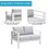 Aluminum White 7 Seater Lounge Sofa Double Triple Furniture Couches and Sofas for Patio Garden Outdoor
