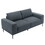 Large Sofa, 74.8 inch Linen Fabric Loveseat Couch Mid-Century Modern Upholstered Accent Couches for Living Room, Apartment, Bedroom,Dark Grey W1829S00008