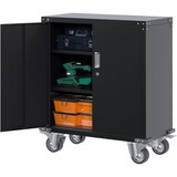 2 Door Tool Cabinets for Garage, Lockable Garage Storage Cabinet, Locking Metal Storage Cabinet with Wheels, Rolling Tool Chest, assembly Required H38.1*W30.3*D18 W1831126696