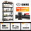 5-Layer Metal Storage Rack, Adjustable Height Storage Rack, 2000 Pound Load, Suitable for Garages, Kitchens, Supermarkets, Storage Rooms, and Gyms. Black, Requires assembly W1831P340330