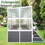 Greenhouse, Wooden Lean to Greenhouses for Outdoors, Heavy Duty Walk in Green House for Outside Winter, Large Hot House for Sunroom Storage Shed, Garden, Backyard(103.9"X98.4"X77.6") W1850S00005