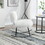 25.2" Wide Faux Fur Plush Nursery Rocking Chair, Baby Nursing Chair with Metal Rocker, Fluffy Upholstered Glider Chair, Comfy Mid Century Modern Chair for Living Room, Bedroom (Ivory) W1852107366
