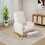 25.4"W Rocking Chair for Nursery, High Back Glider Chair with Retractable Footrest, Side Pocket, Rocking Accent Armchair with Rubber Wood Legs for Living Room/Bedroom.Ivory W1852P186194