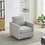 30.7"W Square Upholstered Swivel Accent Chair and Comfy Accent Single Sofa Chair, 360 Degree Club Chair, Lounge Armchair for Living Room Bedroom Apartment Nursery. Light Gray W1852P193144
