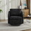 31.5"W Swivel Accent Chair and Comfy Round Accent Single Sofa Chair, 360 Degree Club Chair, Lounge Armchair for Living Room,Bedroom.Nursery.Black-Gray Chenille W1852P204919