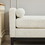 66.34"W Elegant Upholstered Bench, Ottoman with Wood Legs & 2 Bolster Pillows for End of Bed, Bedroom, Living Room, Entryway,Ivory Boucle W1852S00008