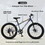 S24109 Elecony 24 inch Fat Tire Bike Adult/Youth Full Shimano 7 Speeds Mountain Bike, Dual Disc Brake, High-Carbon Steel Frame, Front Suspension, Mountain Trail Bike, Urban Commuter City Bicycle