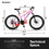S24103 24 inch Mountain Bike for Teenagers Girls Women, Shimano 21 Speeds with Dual Disc Brakes and 100mm Front Suspension, White/Pink W1856107363