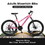 S26103 26 inch Mountain Bike for Teenagers Girls Women, Shimano 21 Speeds with Dual Disc Brakes and 100mm Front Suspension, White/Pink W1856107373