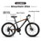 S26102 26 inch Mountain Bike, Shimano 21 Speeds with Mechanical Disc Brakes, High-Carbon Steel Frame, Suspension MTB Bikes Mountain Bicycle for Adult & Teenagers W1856108584