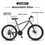 S24102 24 inch Mountain Bike Boys Girls, Steel Frame, Shimano 21 Speed Mountain Bicycle with Daul Disc Brakes and Front Suspension MTB W1856108879