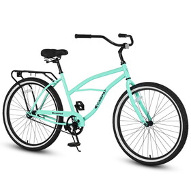 S26204 26 inch Beach Cruiser Bike for Men and Women, Steel Frame, Single Speed Drivetrain, Upright Comfortable Rides, Multiple Colors W1856142875
