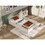 Twin Size Floor bed, integral construction with super high security barrier, door, children's floor bed frame, Montessori wooden children's floor bed, white W1858P164923