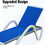 Patio Chaise Lounge Adjustable Aluminum Pool Lounge Chairs with Arm All Weather Pool Chairs for Outside,in-Pool,Lawn (Blue, 1 Lounge Chair+1 Plastic Table) W1859109677