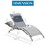 Outdoor Chaise Lounge Set of 2 Patio Recliner Chairs with Adjustable Backrest and Removable Pillow for Indoor&Outdoor Beach Pool Sunbathing Lawn (Gray, 2 Lounge Chairs) W1859109689