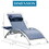 Outdoor Chaise Lounge Set of 2 Patio Recliner Chairs with Adjustable Backrest and Removable Pillow for Indoor&Outdoor Beach Pool Sunbathing Lawn (Blue,2 Lounge Chair) W1859109830