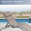 Outdoor Chaise Lounge Set of 2 Patio Recliner Chairs with Adjustable Backrest and Removable Pillow for Indoor&Outdoor Beach Pool Sunbathing Lawn (Khaki,2 Lounge Chairs) W1859109832