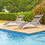 Pool Lounge Chairs Set of 3, Adjustable Aluminum Outdoor Chaise Lounge Chairs with Metal Side Table, All Weather for Deck Lawn Poolside Backyard (Khaiki, 2 Lounge Chair+1 Table) W1859109833