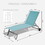 Chaise Lounge Outdoor Set of 2, Lounge Chairs for Outside with Wheels, Outdoor Lounge Chairs with 5 Adjustable Position, Pool Lounge Chairs for Patio,Beach,Poolside(Turquoise Blue,2 Lounge Chairs)