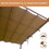 Outdoor Retractable Pergola Garden Pergola Patio Grill Gazebo with Heavy Duty Grape Trellis Sunshade Cover for Courtyard (Teak Coated) W1859110169