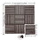 Patio Interlocking Deck Tiles, 12"x12" Square Composite Decking Tiles, Four Slat Plastic Outdoor Flooring Tile All Weather for Balcony Porch Backyard (Dark Brown, Pack of 9) W1859111965