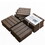 Patio Interlocking Deck Tiles, 12"x12" Square Composite Decking Tiles, Four Slat Plastic Outdoor Flooring Tile All Weather for Balcony Porch Backyard, (Dark Brown, Pack of 27) W1859111972