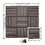 Patio Interlocking Deck Tiles, 12"x12" Square Composite Decking Tiles, Four Slat Plastic Outdoor Flooring Tile All Weather for Balcony Porch Backyard, (Dark Brown, Pack of 27) W1859111972