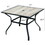 Outdoor Patio Dining Table Square Metal Table with Umbrella Hole and Wood-Look Tabletop for Porch,Garden,Backyard,Balcony(1 Table) W1859113136