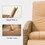Indoor & Outdoor Recliner, All-Weather Wicker Reclining Patio Chair, Khaki Cushion (Khaki,1 Chair) W1859113287