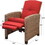 Indoor & Outdoor Recliner, All-Weather Wicker Reclining Patio Chair, Red Cushion (Red,1 Chair) W1859113288