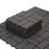 Patio Interlocking Deck Tiles, 12"x12" Square Composite Decking Tiles, Checked Plastic Outdoor Flooring Tile All Weather for Balcony Porch Backyard, (Gray, Pack of 9) W1859113384
