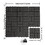 Patio Interlocking Deck Tiles, 12"x12" Square Composite Decking Tiles, Four Slat Plastic Outdoor Flooring Tile All Weather for Balcony Porch Backyard, (Gray, Pack of 27) W1859113475