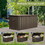 160 Gallon Outdoor Storage Deck Box Waterproof, Large Patio Storage Bin for Outside Cushions, Throw Pillows, Garden Tools, Lockable (Dark Brown) W1859P168272