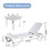 Outdoor Chaise Lounge, Pool Lounge Chair Plastic Adjustable Recliner in-Pool Lounger Tanning Lounge Chair with Table for in-Pool, Beach, Poolside, Lawn, White