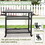3-Shelf Outdoor Grill Table, Grill Cart Outdoor with Wheels, Pizza Oven Table and Food Prep Table, Blackstone Table with Propane Tank Hook, Grill Stand for Blackstone Griddle for Outside BBQ