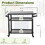 3-Shelf Outdoor Grill Table, Grill Cart Outdoor with Wheels, Pizza Oven Table and Food Prep Table, Blackstone Table with Propane Tank Hook, Grill Stand for Blackstone Griddle for Outside BBQ