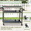 3-Shelf Outdoor Grill Table, Grill Cart Outdoor with Wheels, Pizza Oven and Food Prep Table, Blackstone Table with Stainless Steel Tabletop, Grill Stand for Blackstone Griddle for Outside BBQ