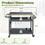 3-Shelf Outdoor Grill Table, Grill Cart Outdoor with Wheels, Pizza Oven and Food Prep Table, Blackstone Table with Stainless Steel Tabletop, Grill Stand for Blackstone Griddle for Outside BBQ