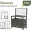 Outdoor Kitchen Island with Storage, Aluminum Kitchen Storage Island with Wall Hanging, Freestanding Grill Storage Cabinet with Protective Cover for BBQ, Deck, Patio, Backyard